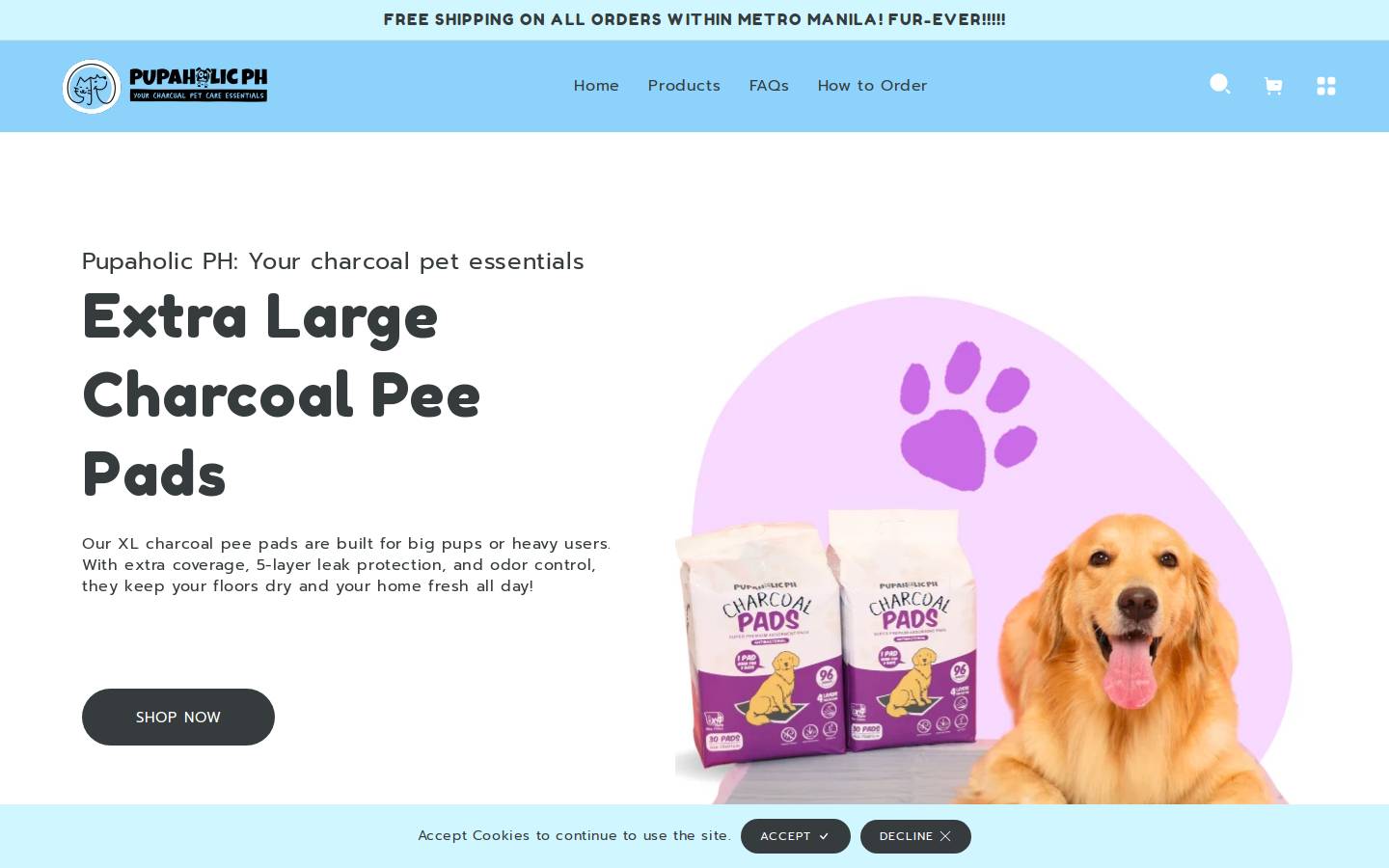 pupaholicph.com homepage screenshot