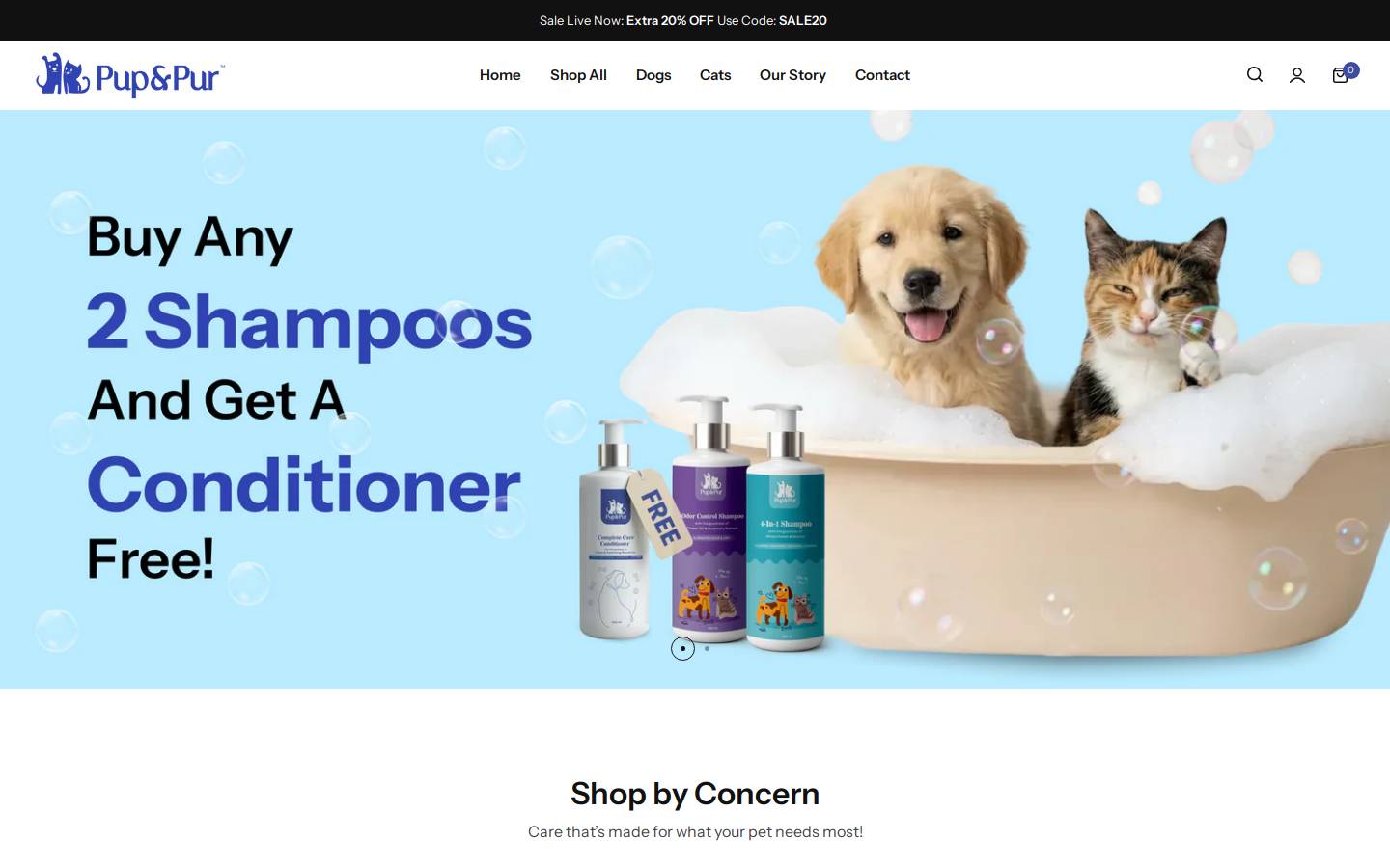 pupandpurstore.com homepage screenshot