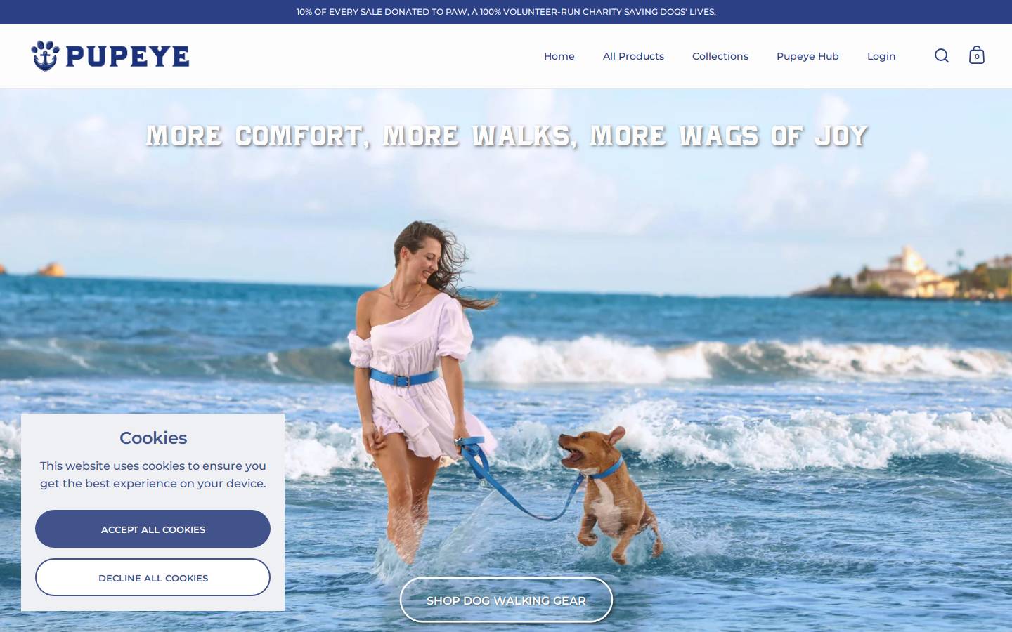 pupeye.com homepage screenshot