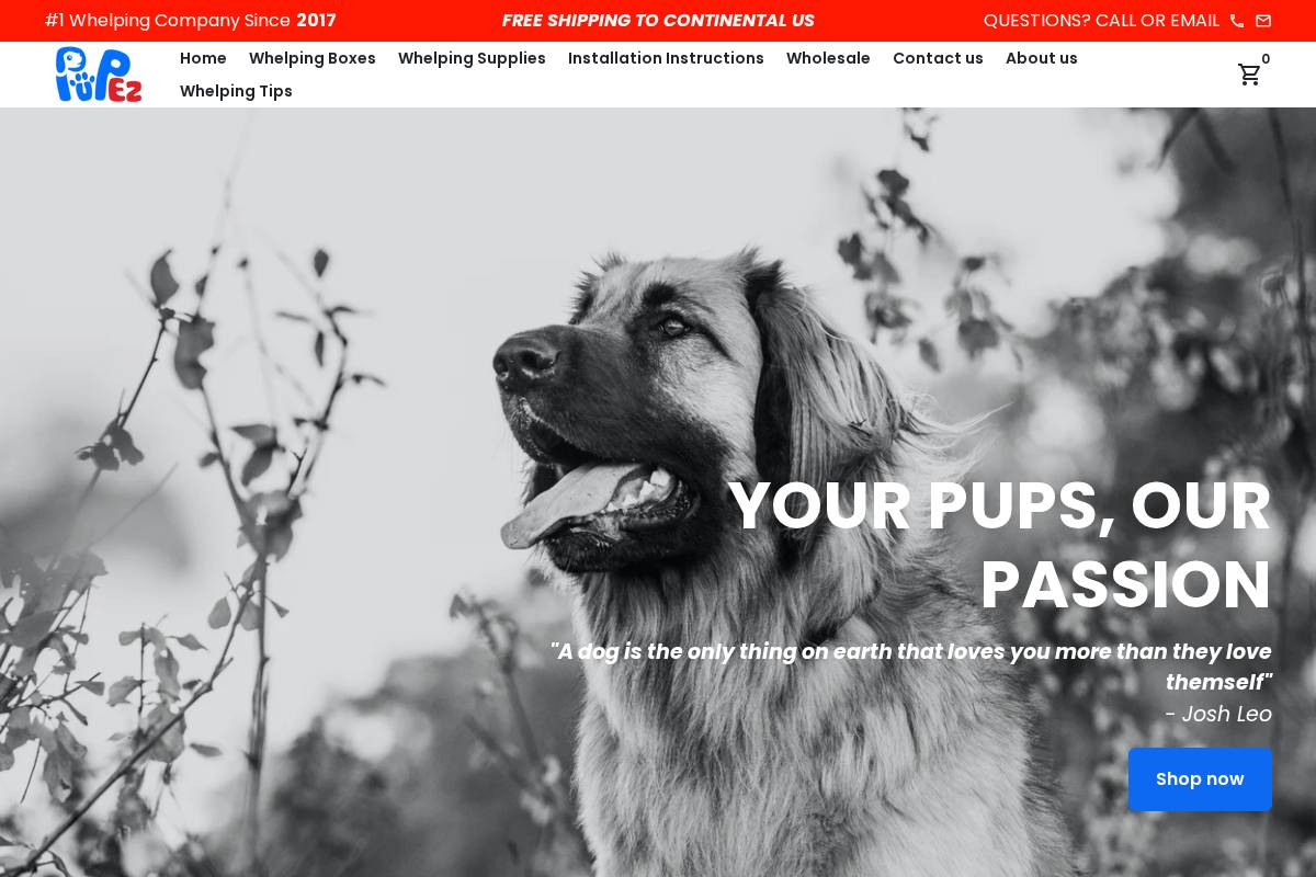 pupez.com homepage screenshot