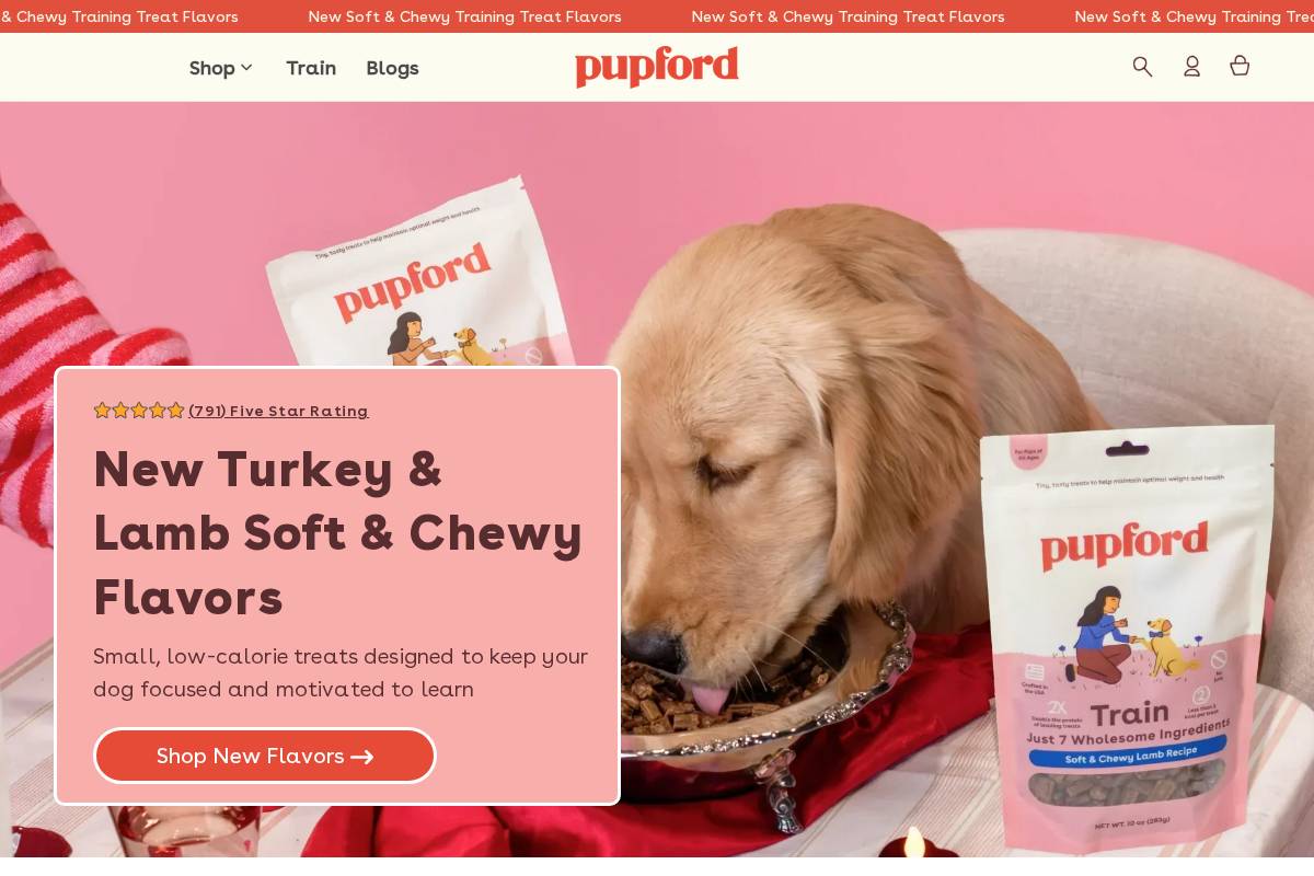 Pupford homepage screenshot