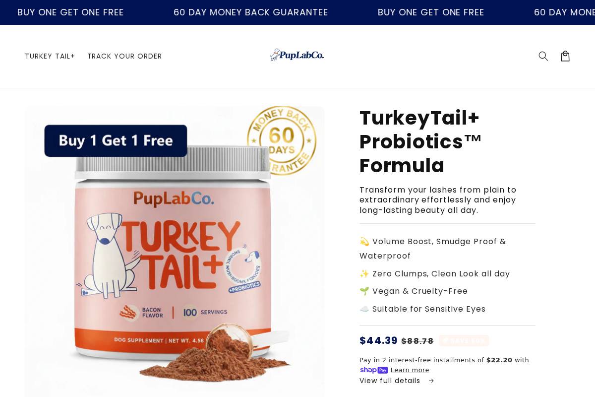 puplabco.com homepage screenshot