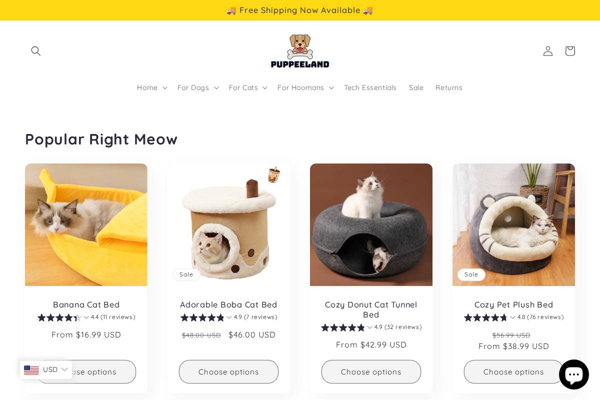 puppeeland.com homepage screenshot