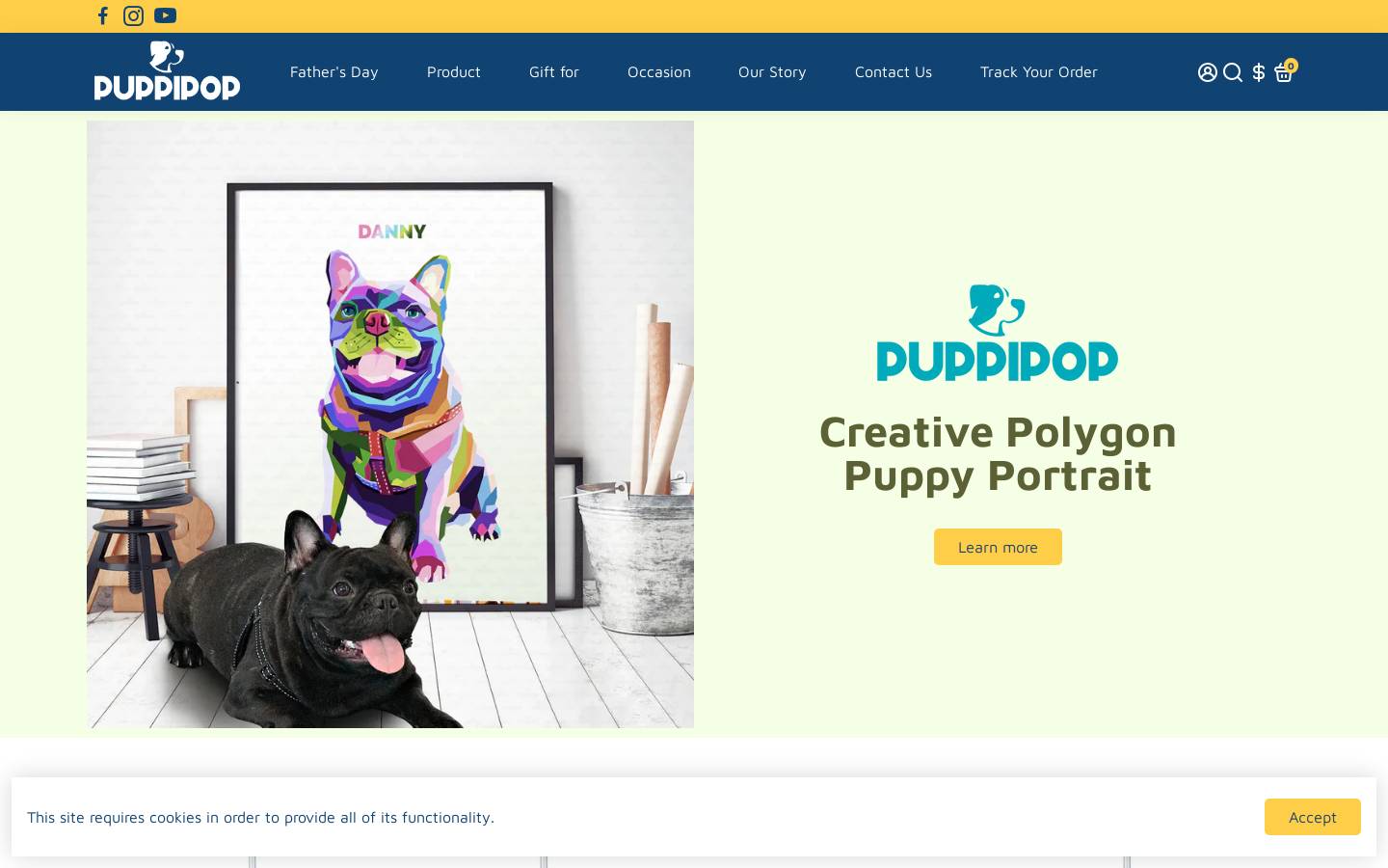 puppipop.com homepage screenshot
