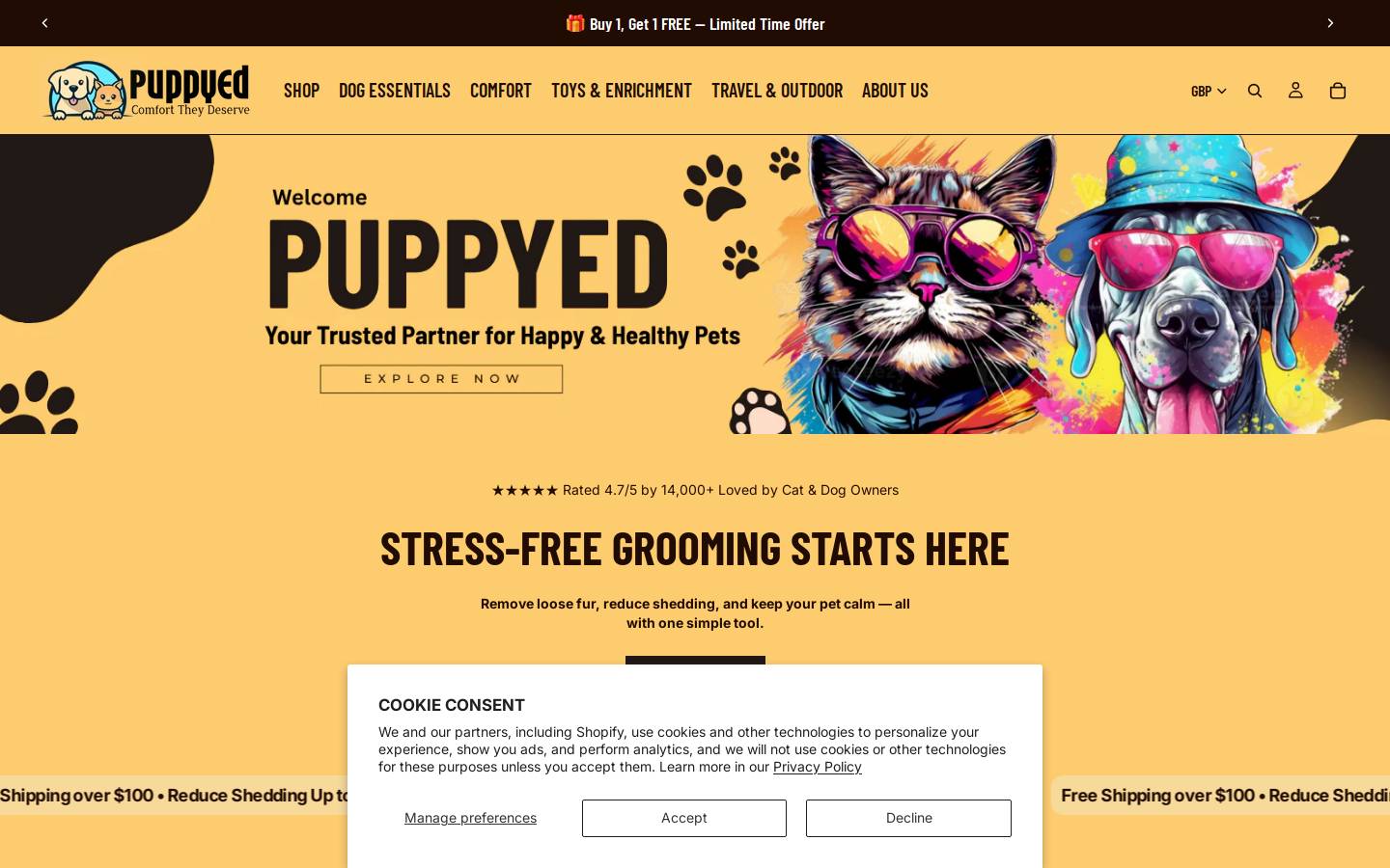 puppyed.com homepage screenshot