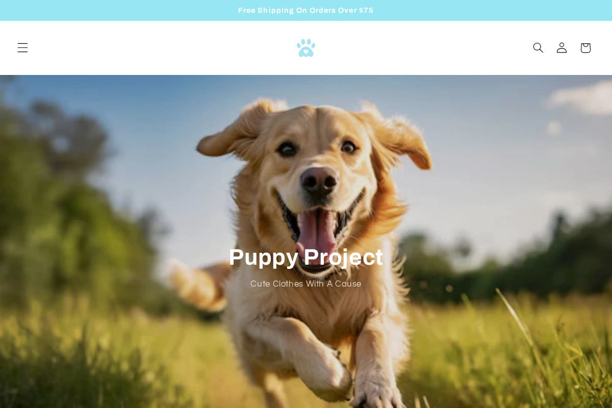 Puppyproject homepage screenshot