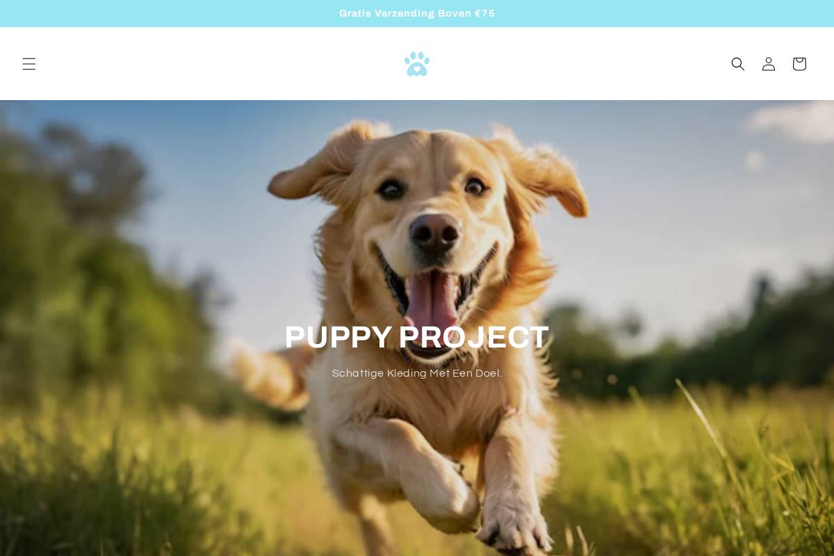 Puppyproject homepage screenshot