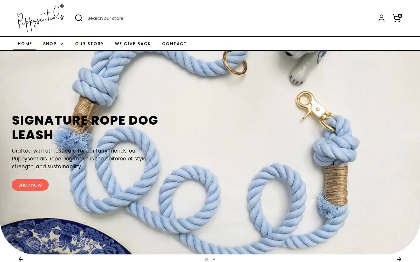 puppysentials.com homepage screenshot