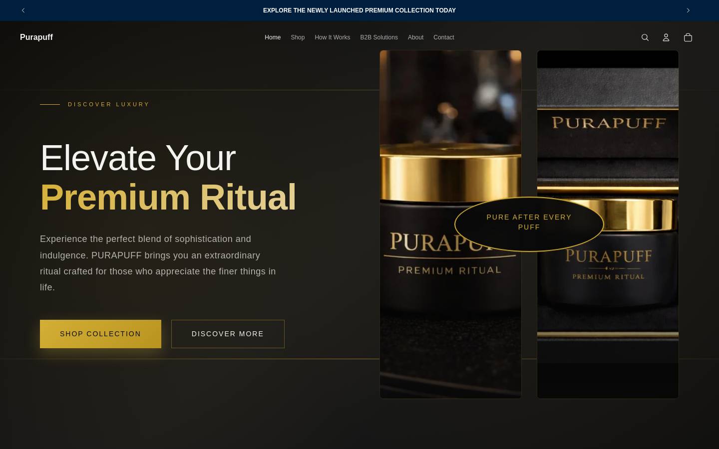 purapuff.com homepage screenshot