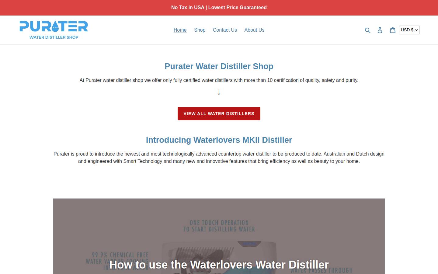 purater.com homepage screenshot