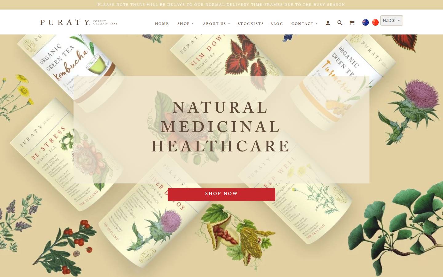 puraty.com homepage screenshot