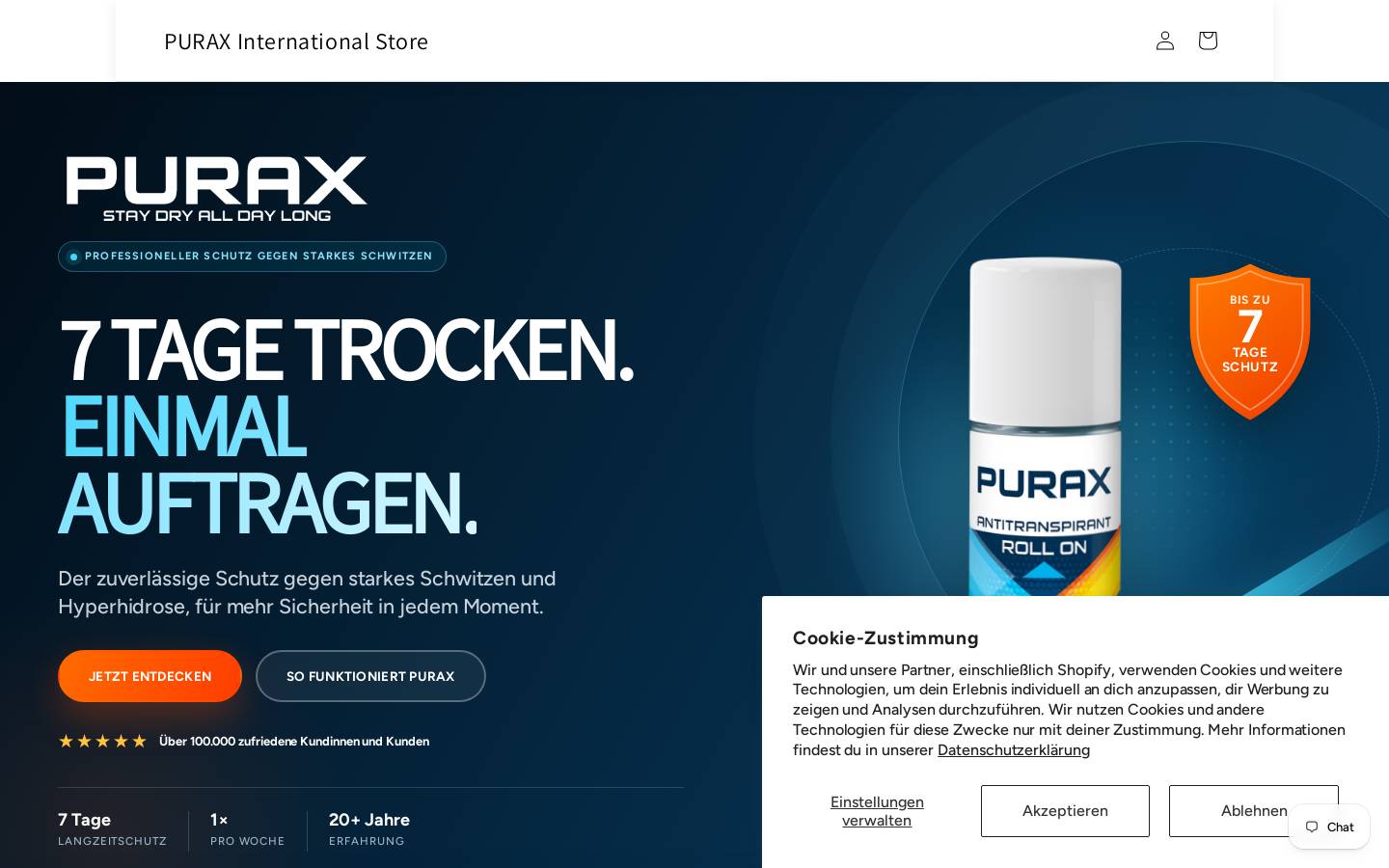 puraxstore.com homepage screenshot