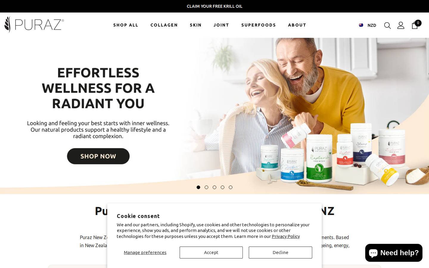 puraz.com homepage screenshot