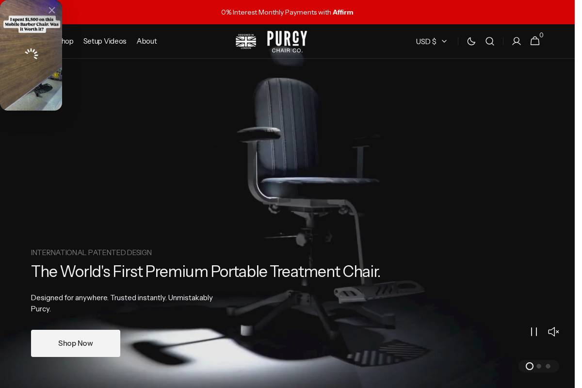 purcychair.com homepage screenshot