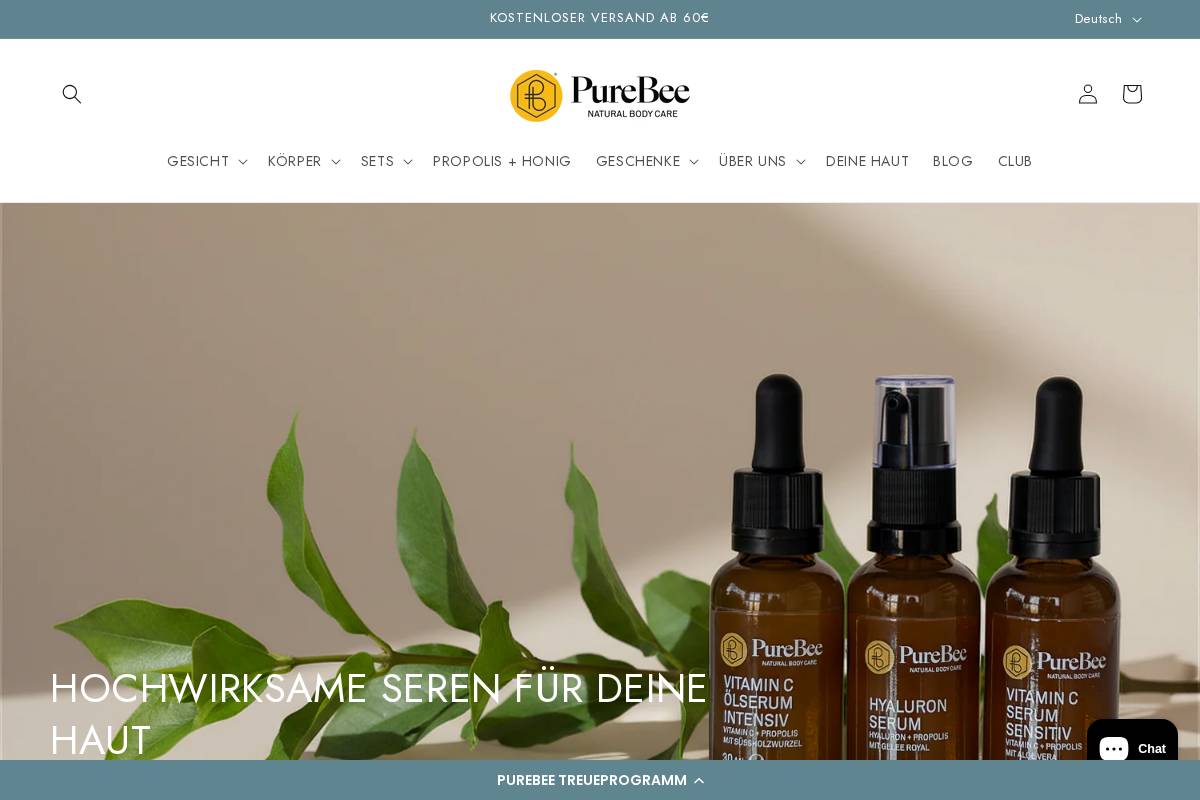 pure-bee.de homepage screenshot