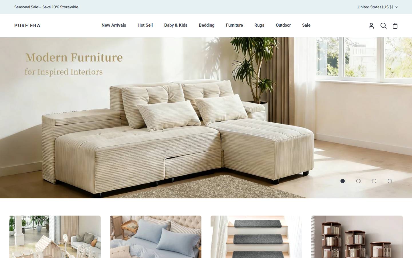 pure-era.com homepage screenshot