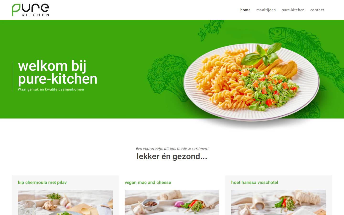 pure-kitchen.nl homepage screenshot
