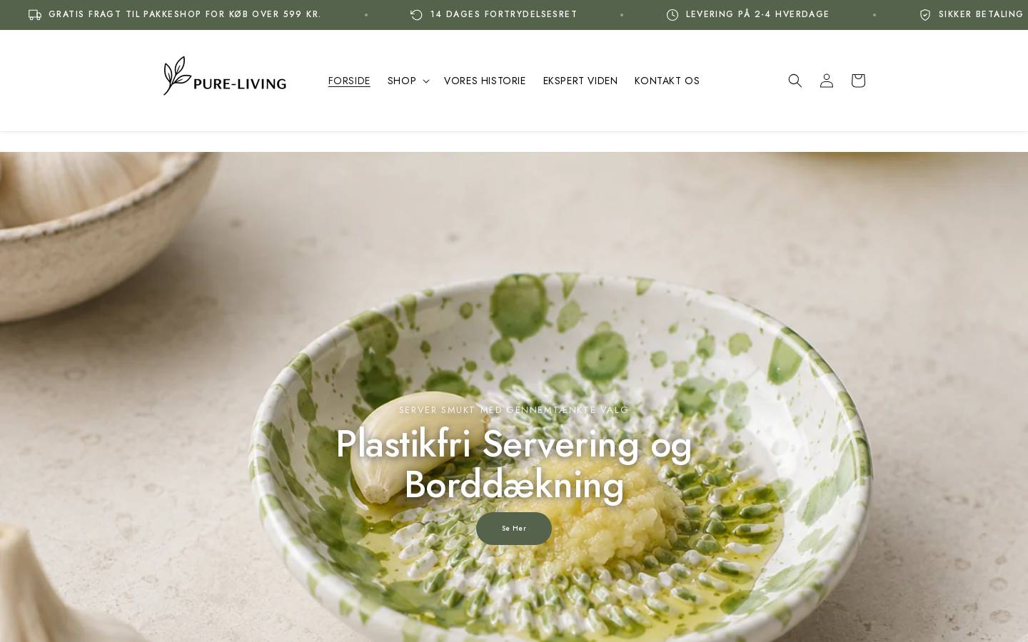 Pure-Living homepage screenshot