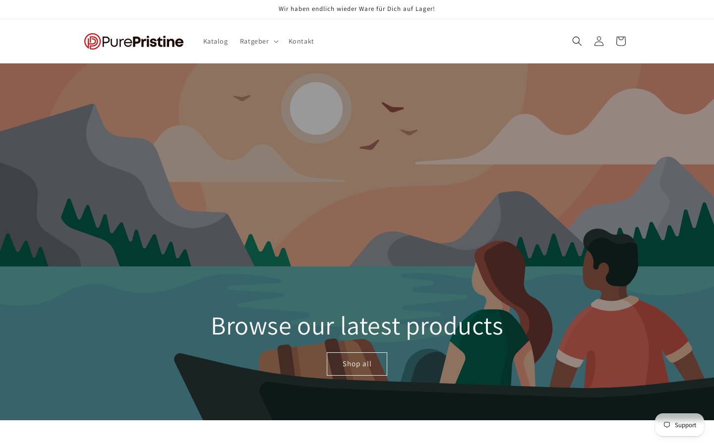 pure-pristine.com homepage screenshot