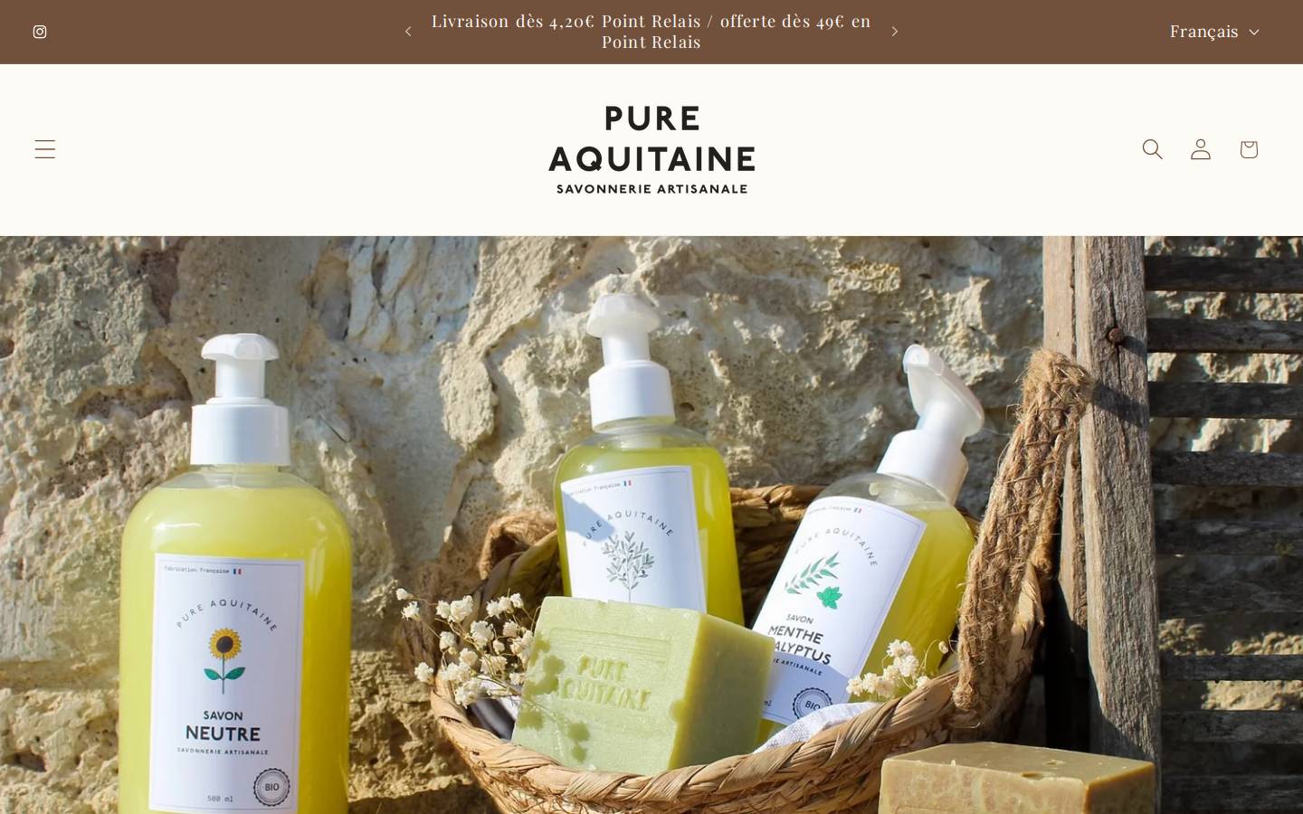 pureaquitaine.fr homepage screenshot
