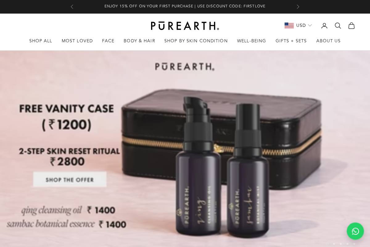 purearth.asia homepage screenshot