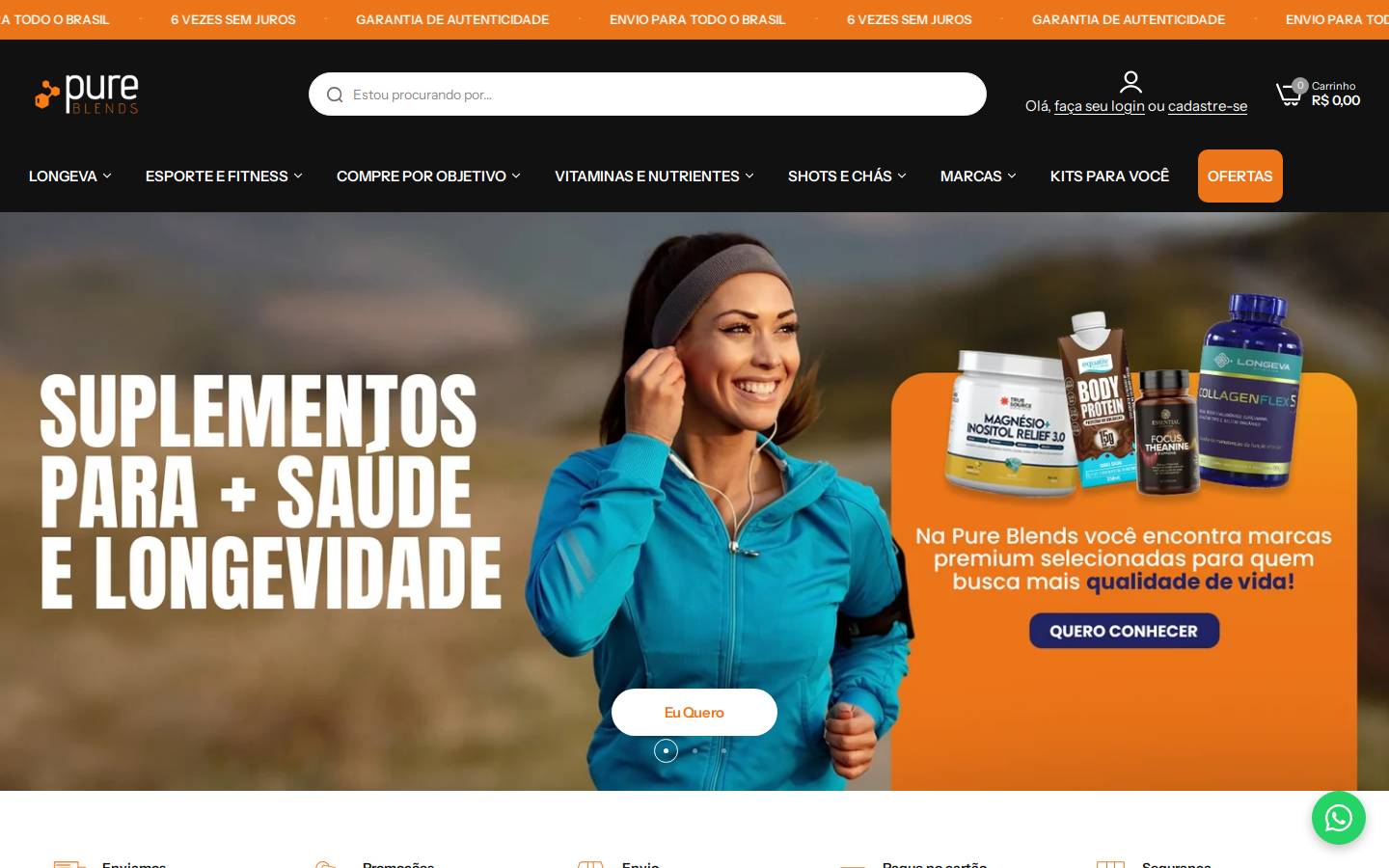 pureblends.com.br homepage screenshot