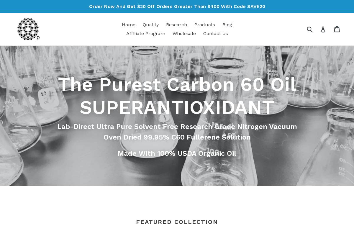 purec60oliveoil.com homepage screenshot
