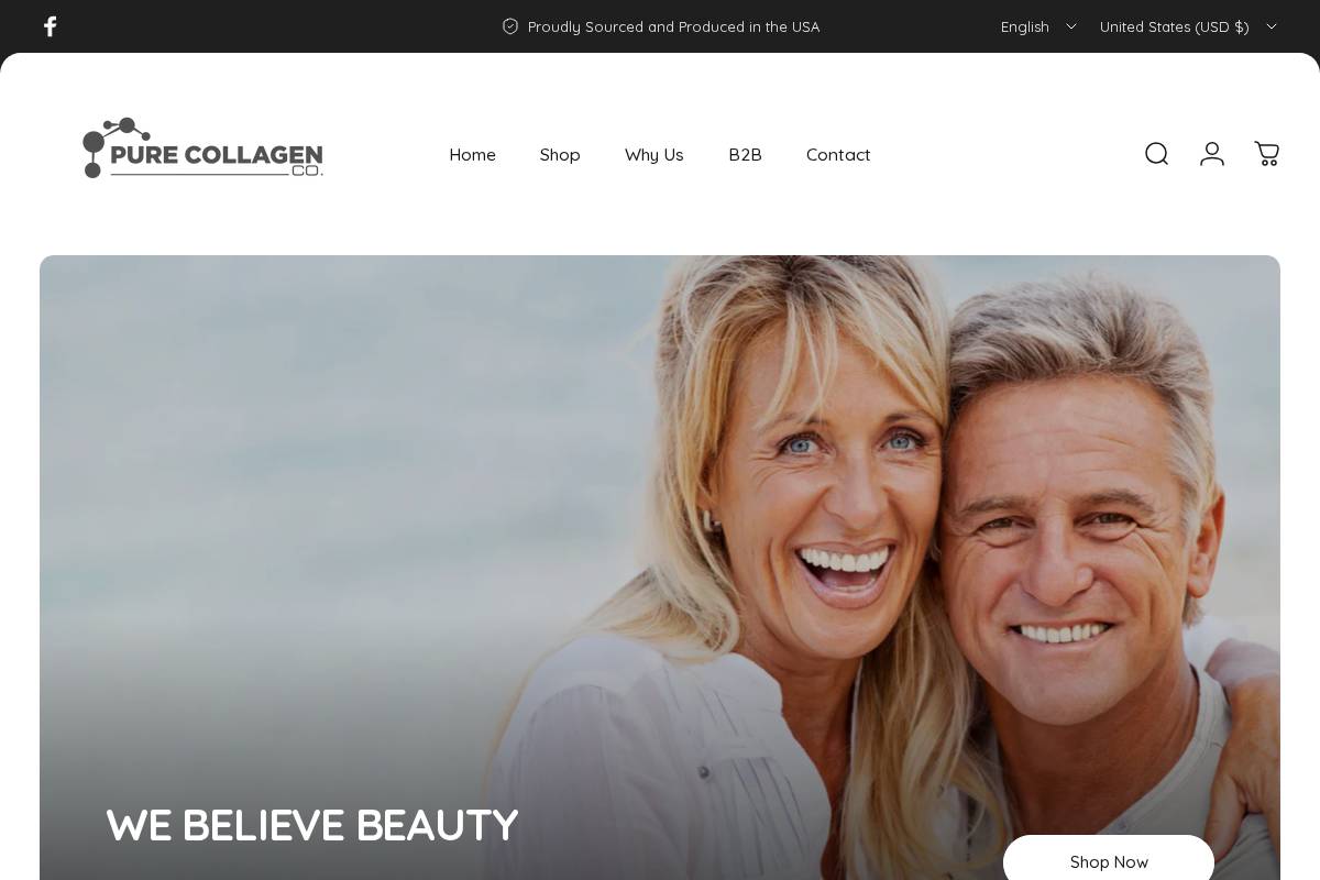 purecollagenco.com homepage screenshot