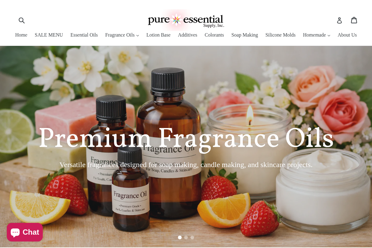 Pure Essential Supply, Inc. homepage screenshot