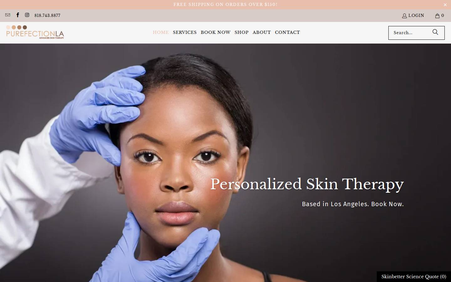 purefectionla.com homepage screenshot