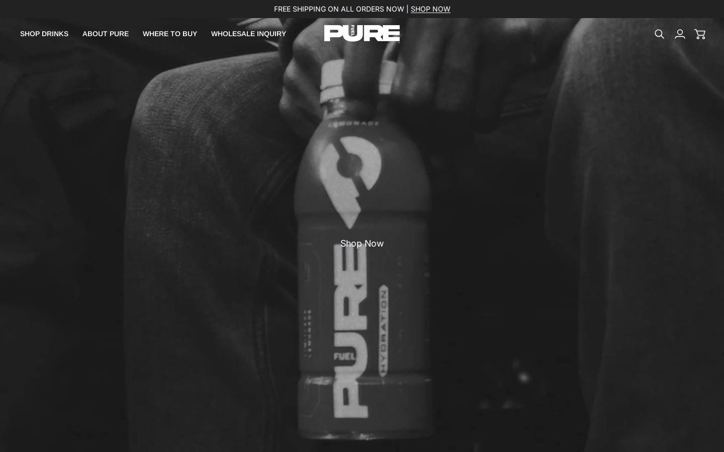 purefuelsport.com homepage screenshot