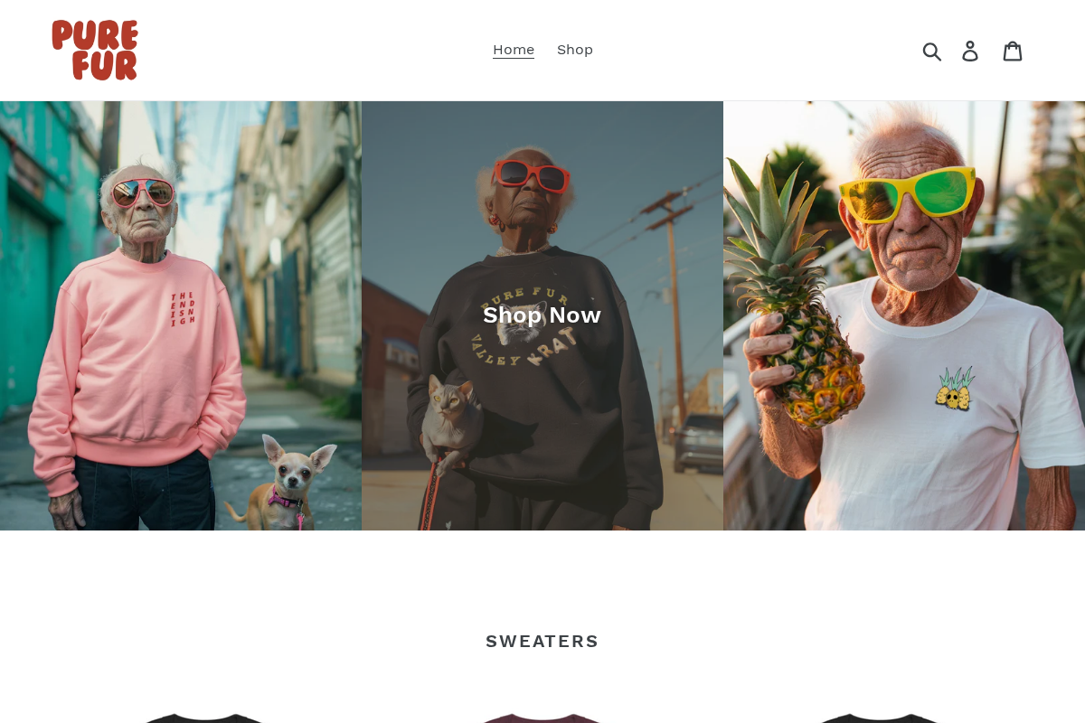 purefurgoods.com homepage screenshot