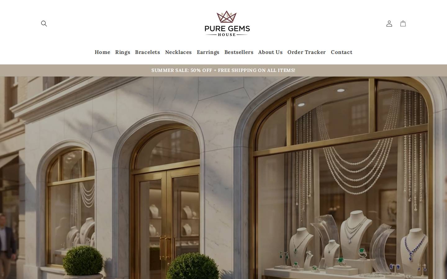 puregemshouse.com homepage screenshot
