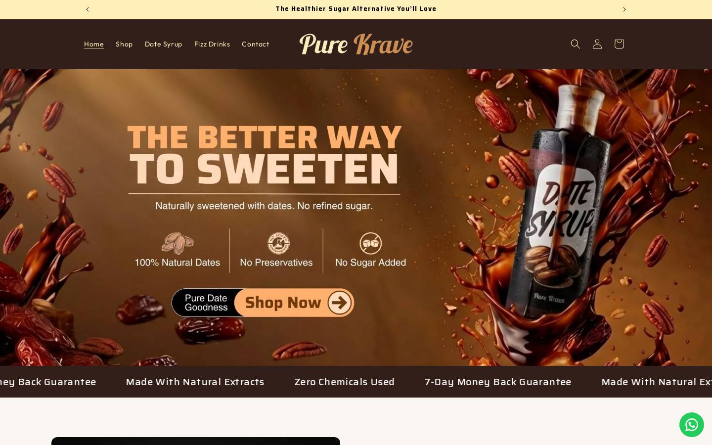 purekrave.com homepage screenshot