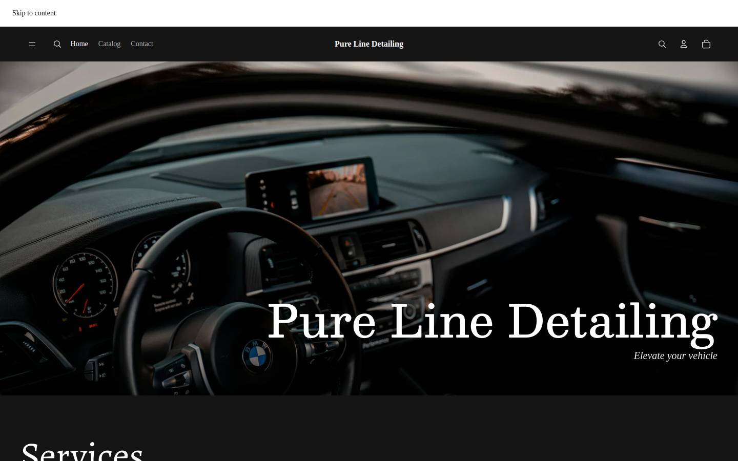 purelinedetail.com homepage screenshot