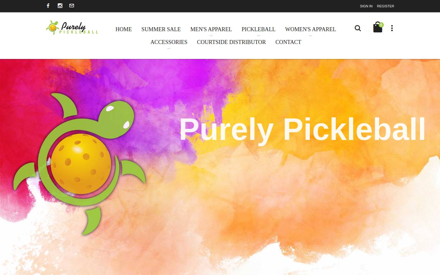 purelypickleball.com homepage screenshot