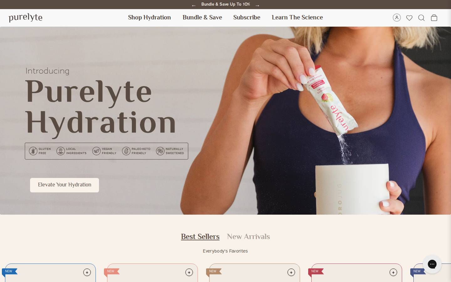 purelyte.com homepage screenshot