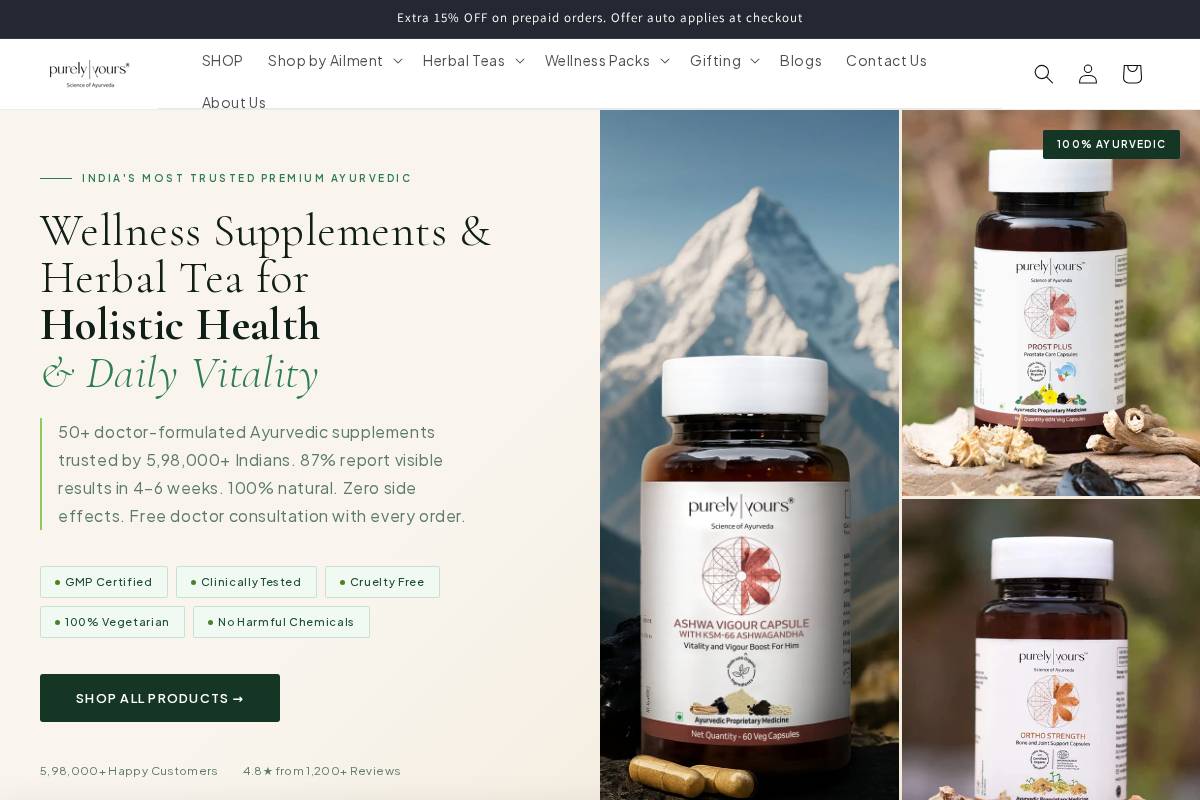 purelyyours.com homepage screenshot