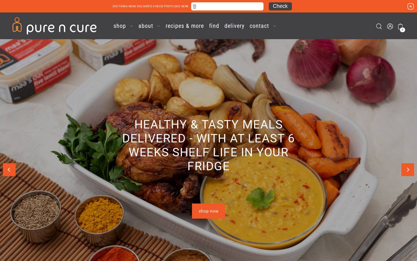 purencure.com.au homepage screenshot