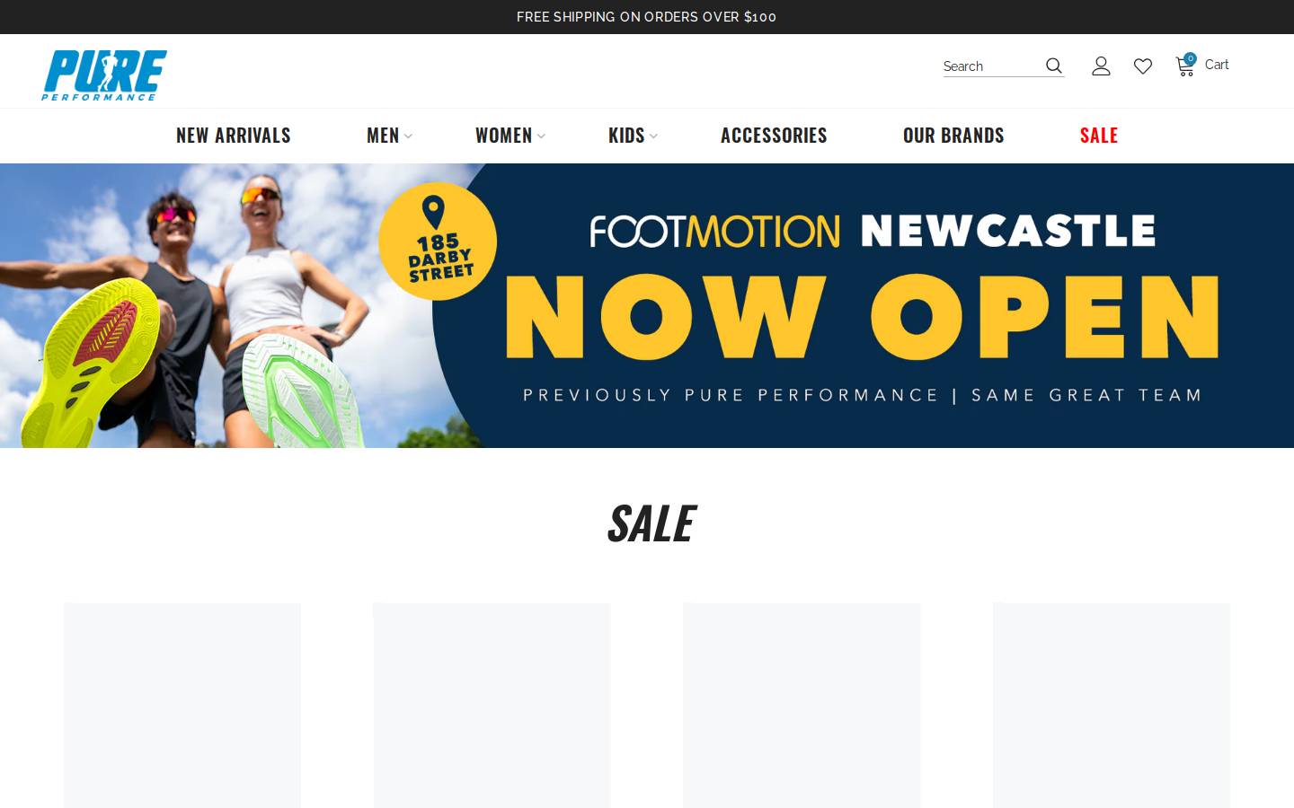 pureperformance.com.au homepage screenshot