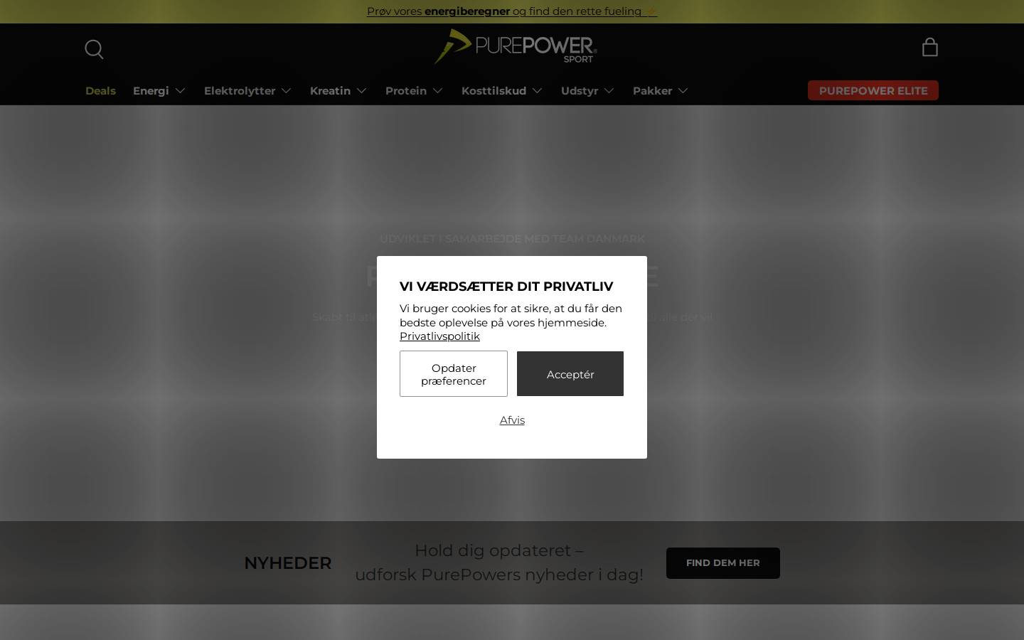 Purepower.dk homepage screenshot
