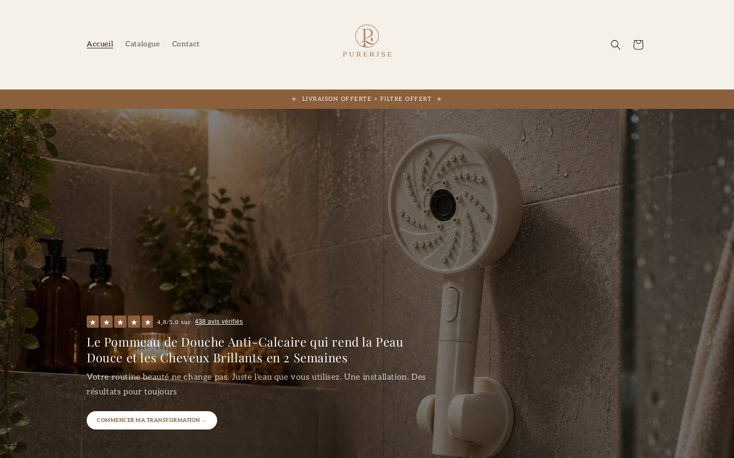 purerise.fr homepage screenshot