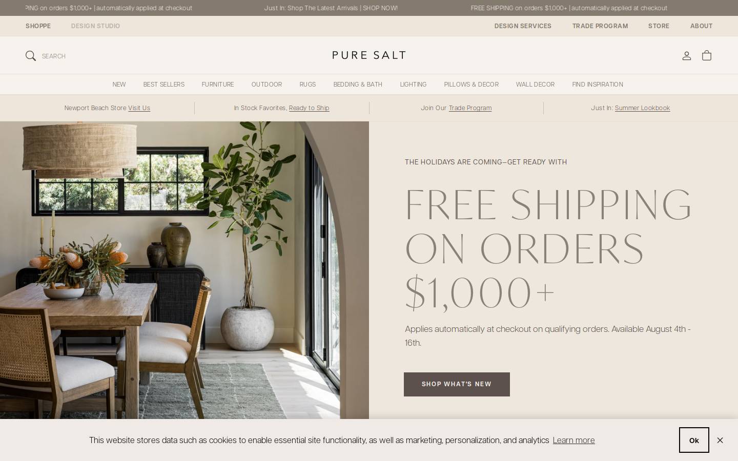 puresaltinteriors.com homepage screenshot