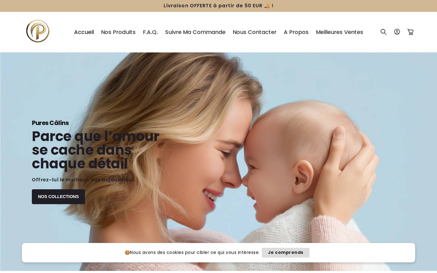 Purescalins homepage screenshot