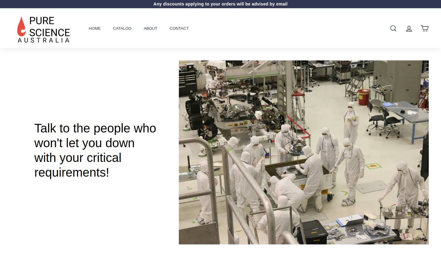 purescience.com.au homepage screenshot