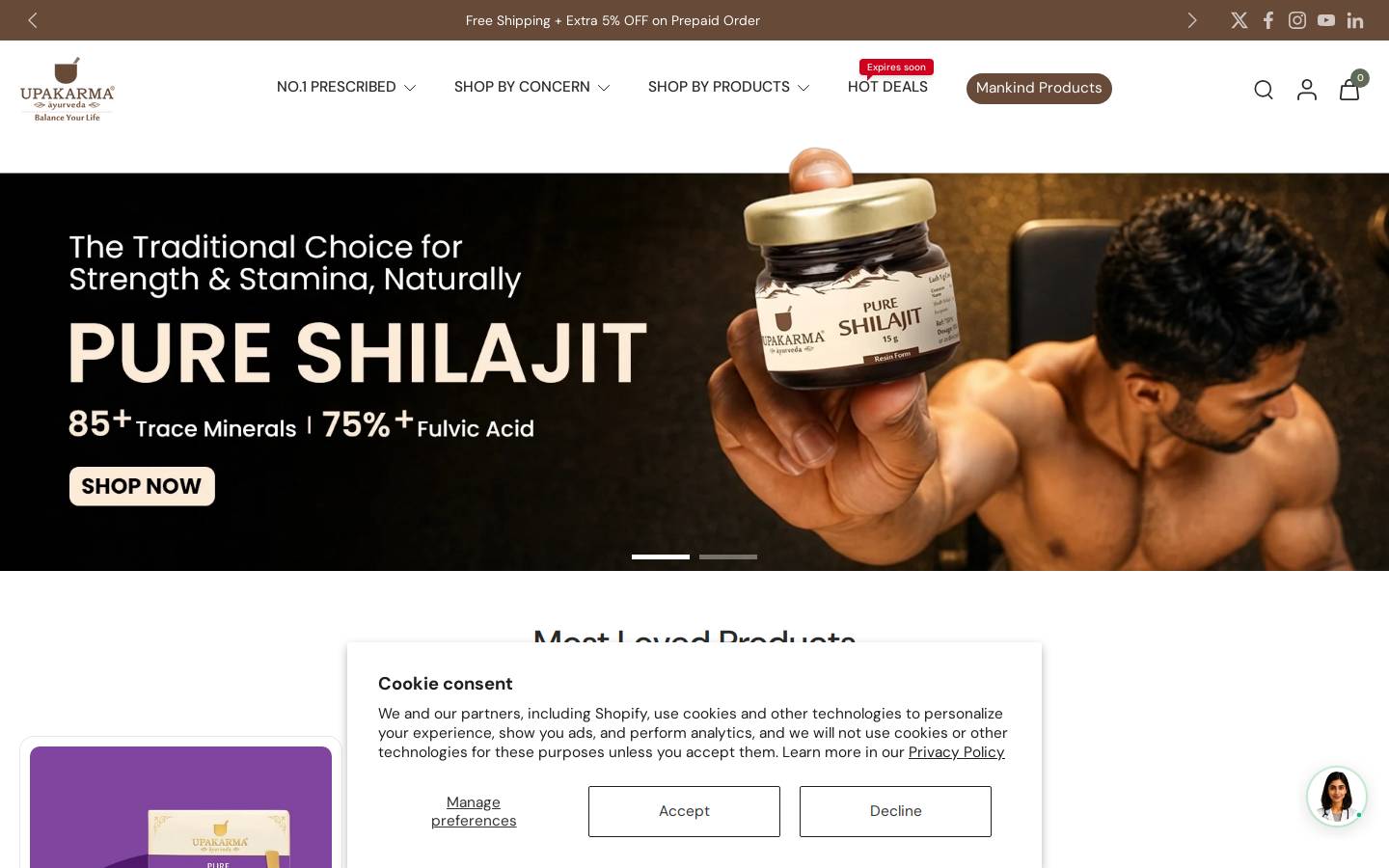 pureshilajitresin.in homepage screenshot