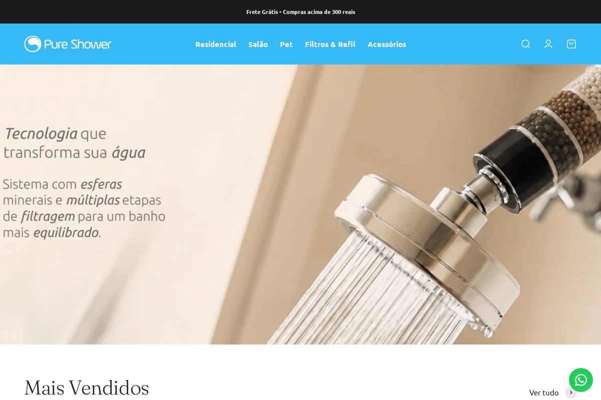 pureshower.com.br homepage screenshot