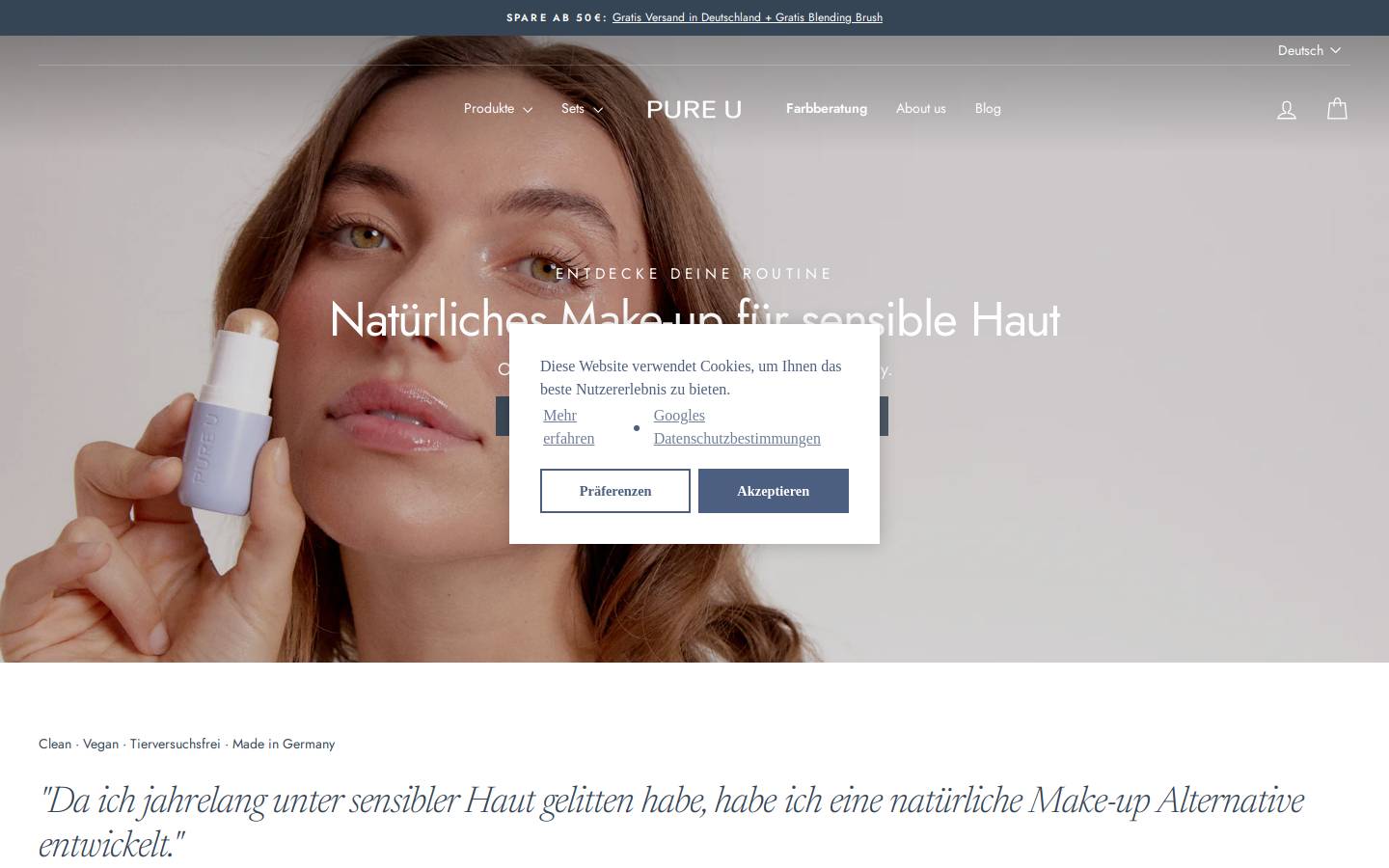 pureu.de homepage screenshot