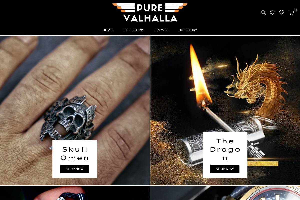 purevalhalla.com homepage screenshot