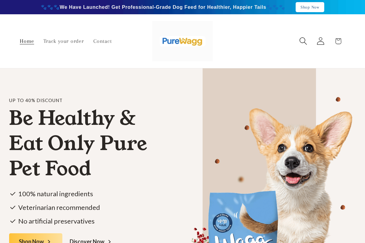 PureWagg homepage screenshot